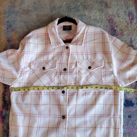 HFX Ladies Shirt Jacket in Pink Plaid Size M - Picture 13 of 16